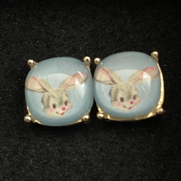 Plunder Design Pink Blue Bunny Earring Set Easter Jewelry NWOT - Picture 3 of 4